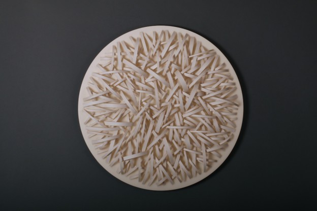 Peace Studies Tondo | 2013 | 24 x 24 in. | porcelain, aluminum