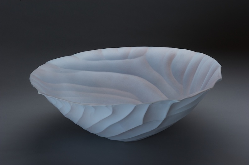 let the waves wash over me | 6h x 16d x 16w in. | porcelain