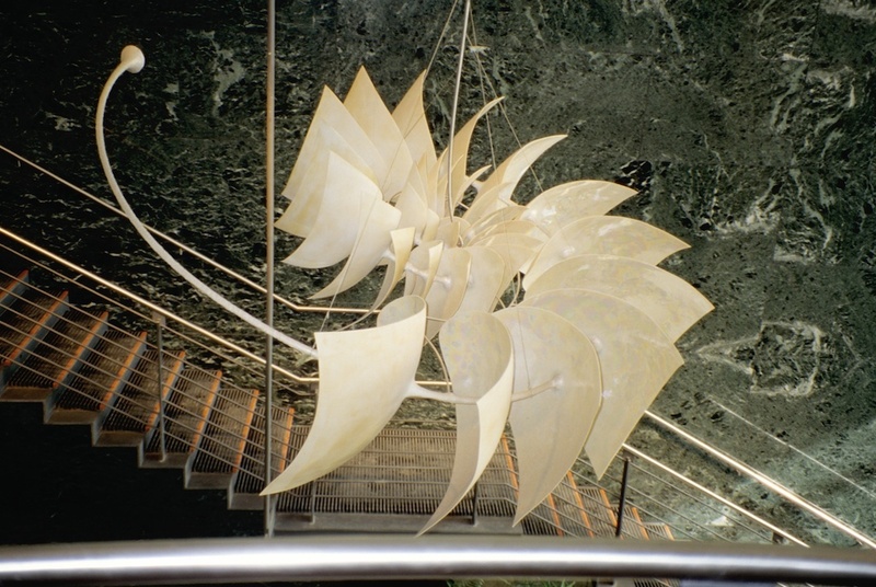 Nautilus | 1990 | 3.5 x 13 feet | porcelain, steel,aluminum, lusters & paint | Ottawa City Hall