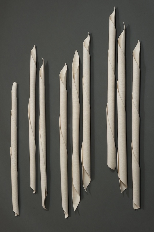 Hollow Reeds | 30" long each | porcelain