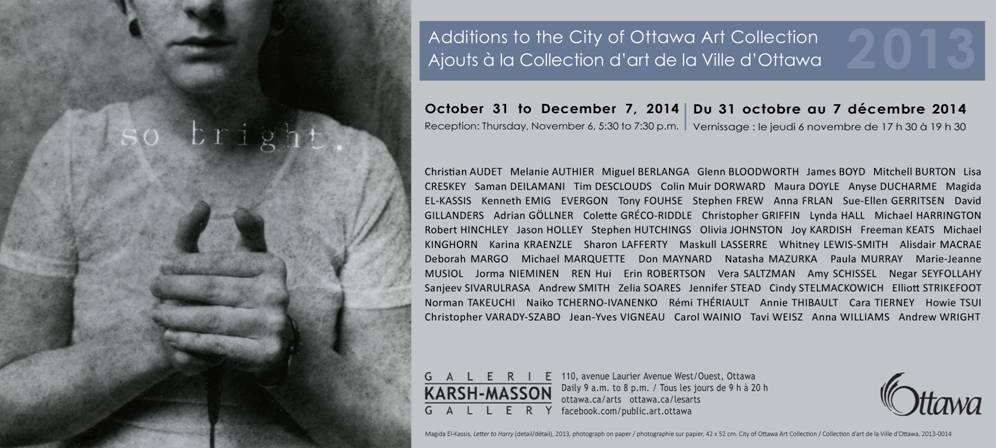 2013 Additions to The City of Ottawa Art Collection